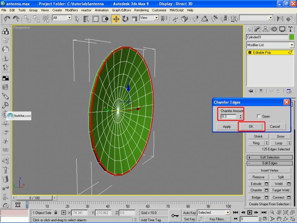 Create a realistic looking satellite dish