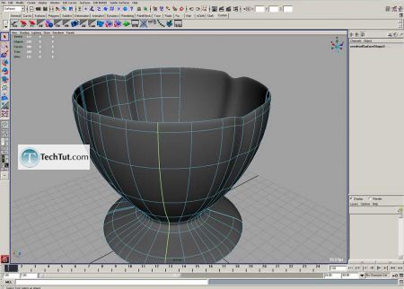 Tutorial Coffee cup model done in Maya part 2 8