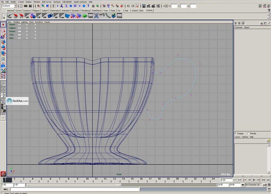 Create a coffee cup in Maya