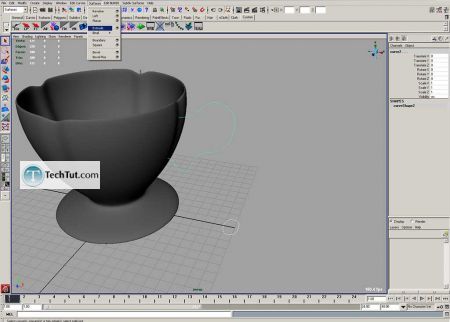 Tutorial Coffee cup model done in Maya part 3 3