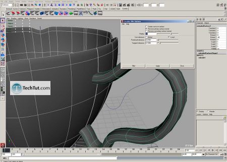 Tutorial Coffee cup model done in Maya part 3 6