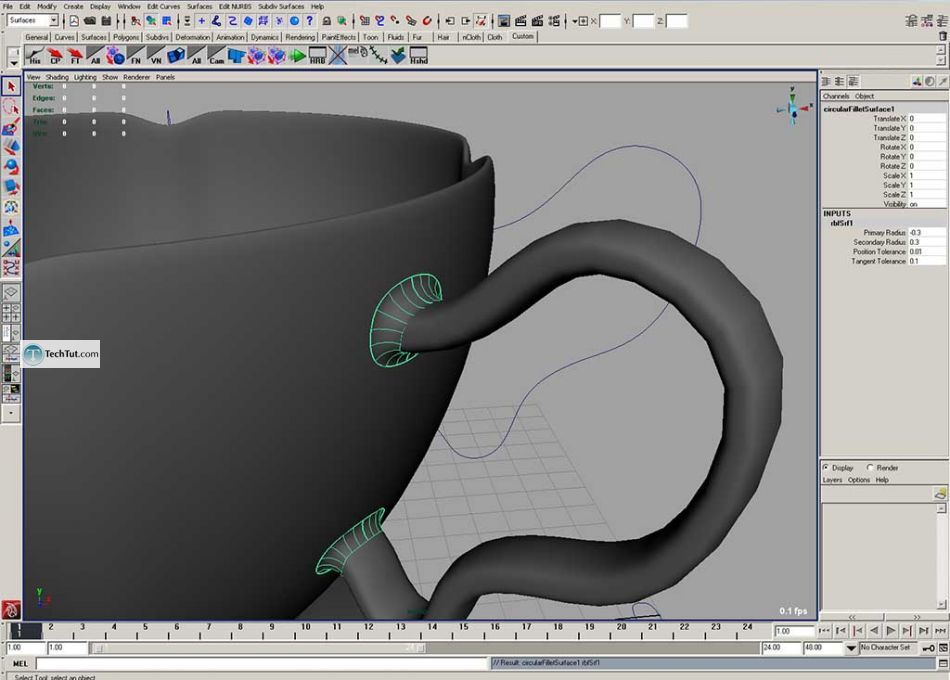 Create a coffee cup in Maya