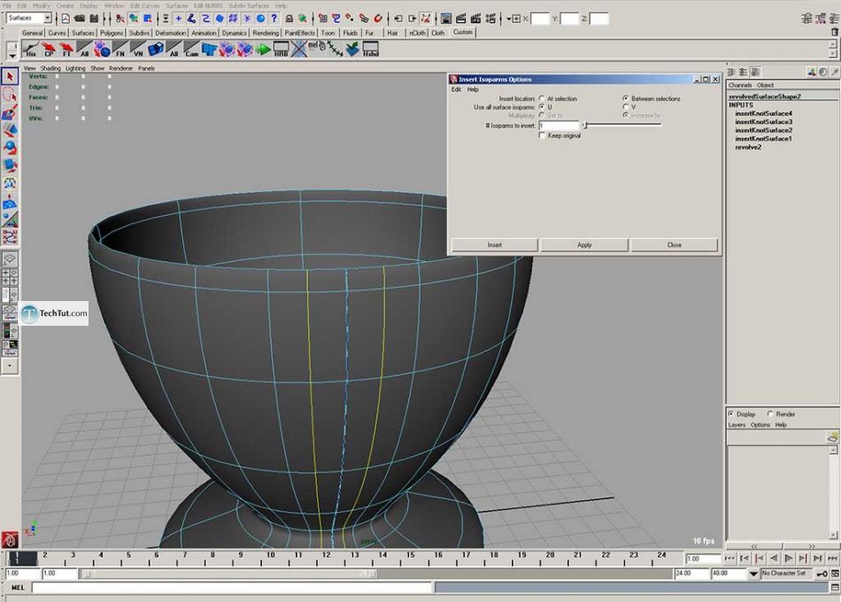 Create a coffee cup in Maya