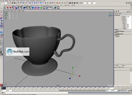 Tutorial Coffee cup model done in Maya part 3 4