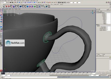 Tutorial Coffee cup model done in Maya part 3 7
