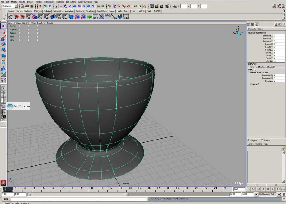 Create a coffee cup in Maya