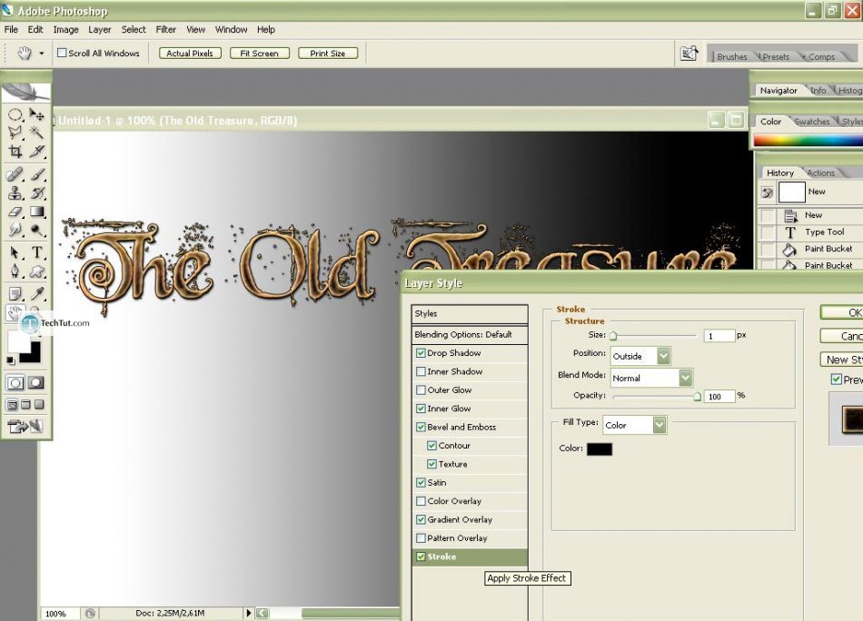 The Old Treasure Text Type in Photoshop