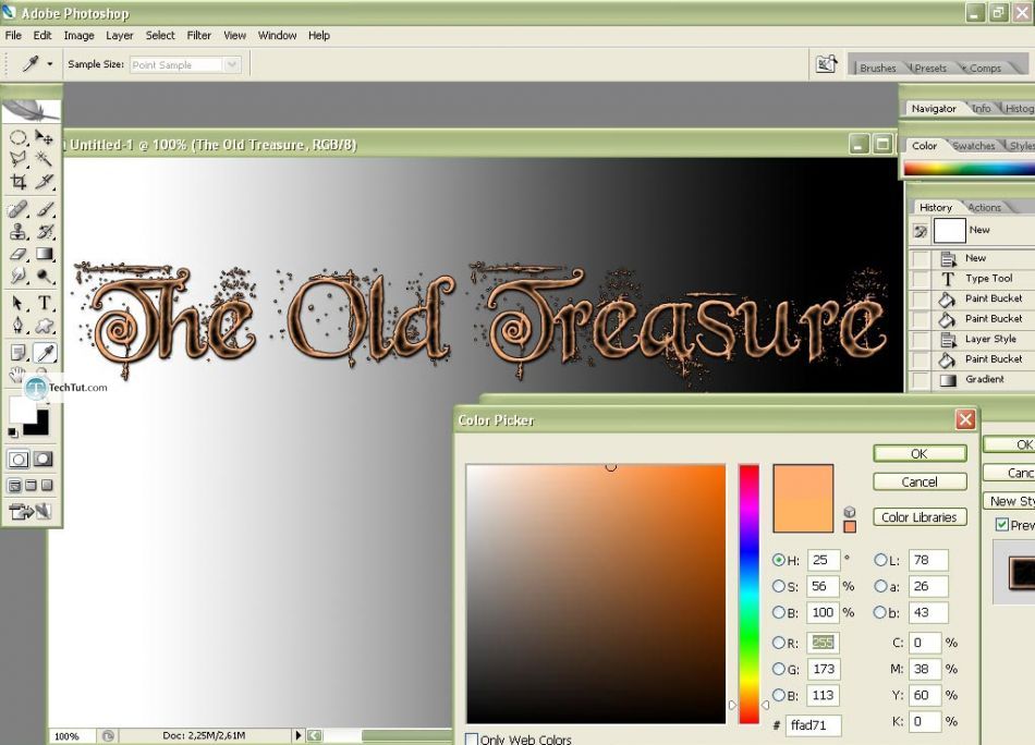 The Old Treasure Text Type in Photoshop