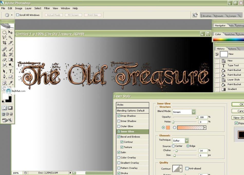 The Old Treasure Text Type in Photoshop