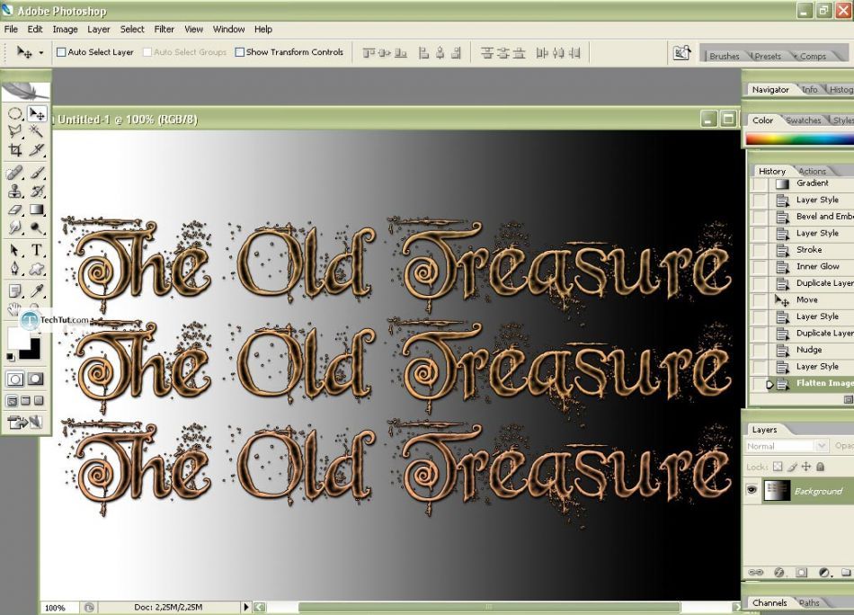 The Old Treasure Text Type in Photoshop