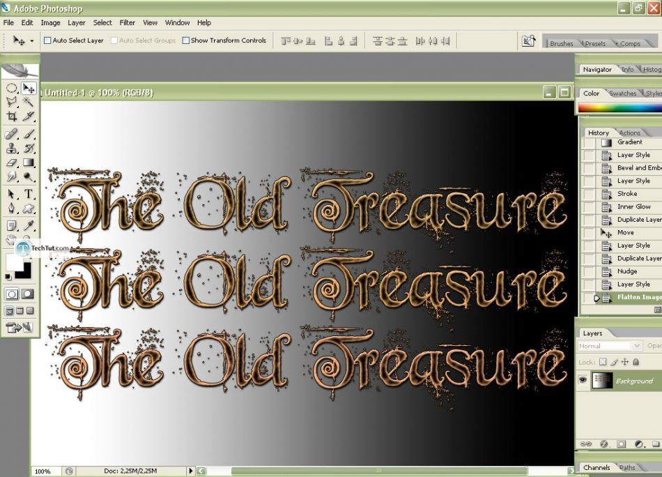 The Old Treasure Text Type in Photoshop