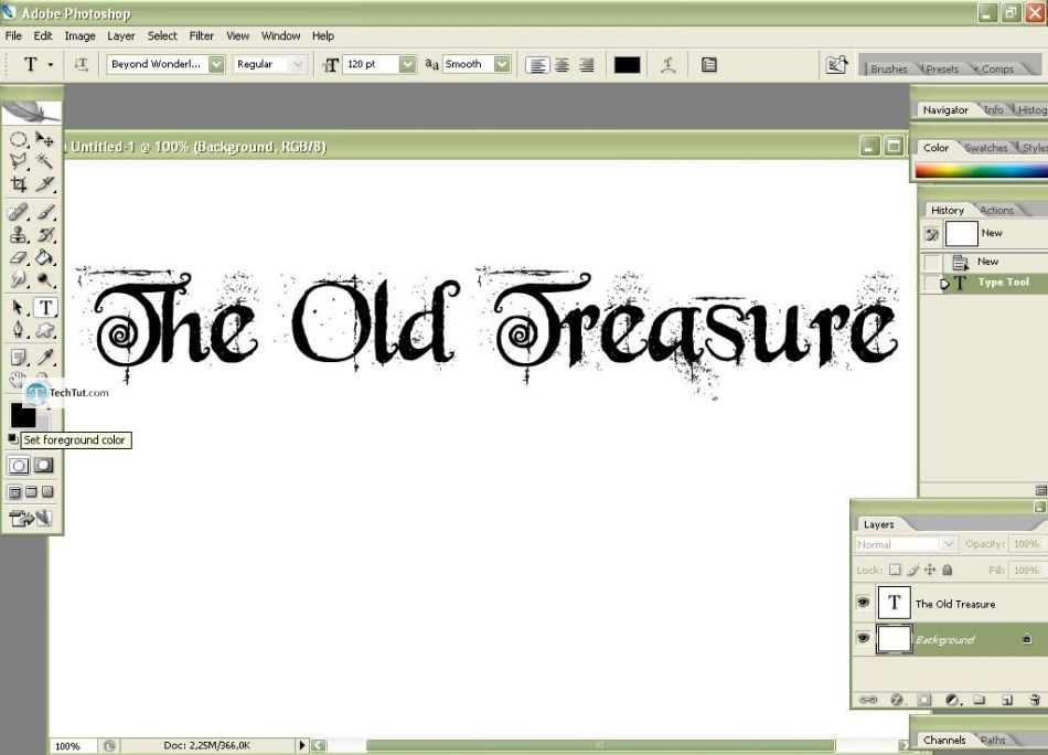 The Old Treasure Text Type in Photoshop