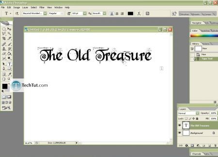 Tutorial The Old Treasure Text Effect in Photoshop 1