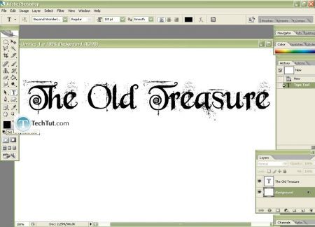 Tutorial The Old Treasure Text Effect in Photoshop 2