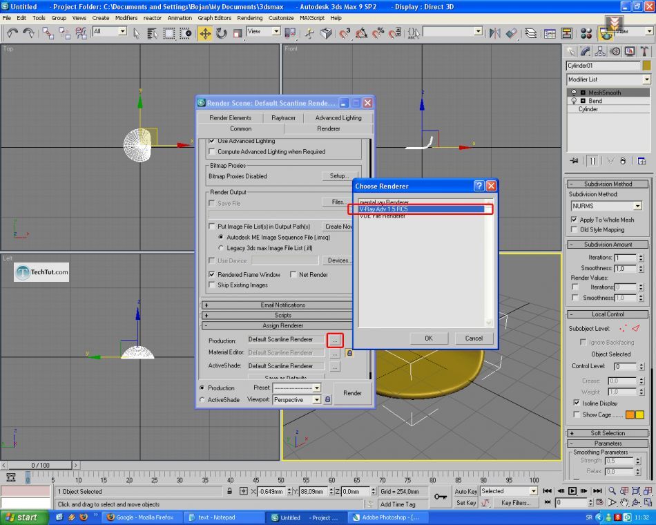 Create default scene in 3D max