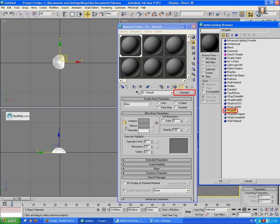 Create default scene in 3D max