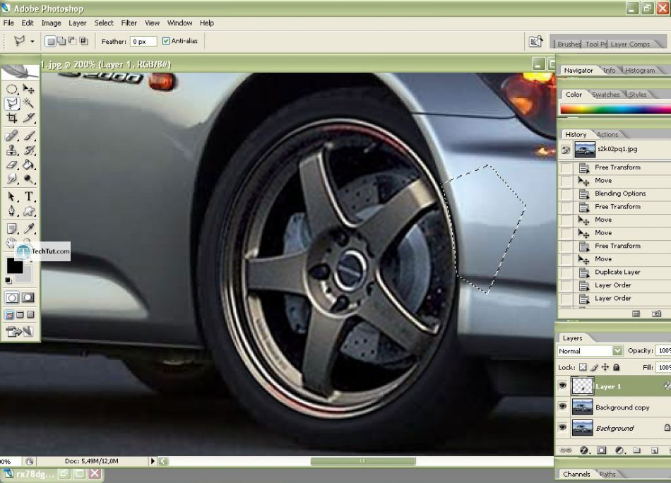 Car tuning photoshop tutorial replace rims