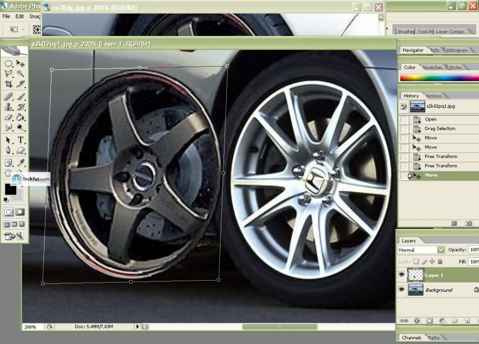 Car tuning photoshop tutorial replace rims