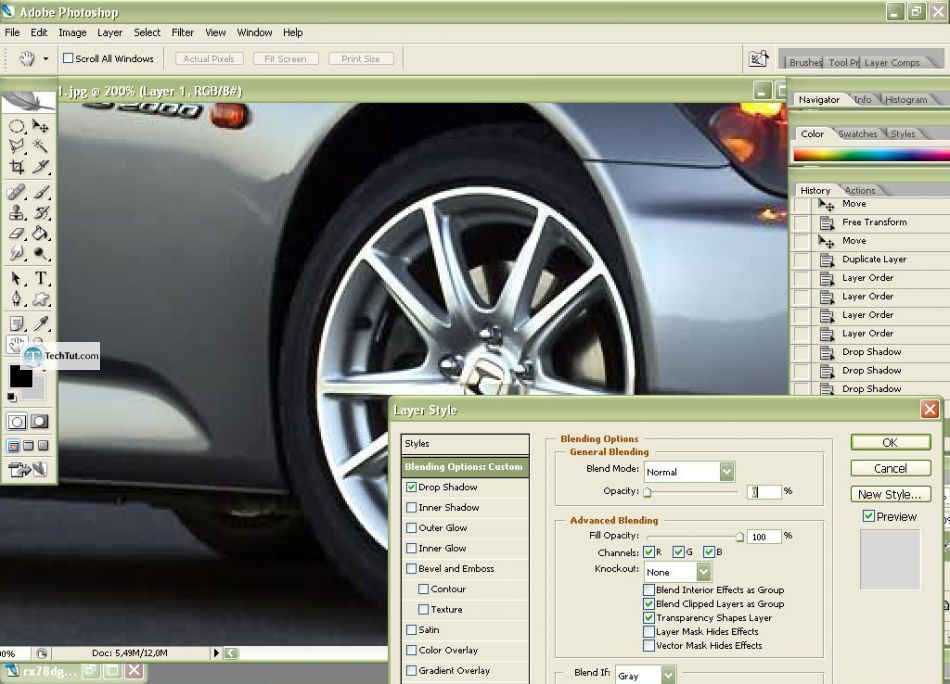 Car tuning photoshop tutorial replace rims
