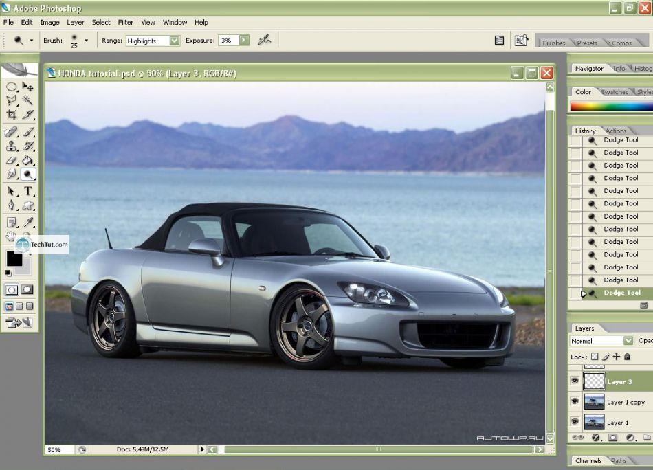 Car tuning photoshop tutorial white lights