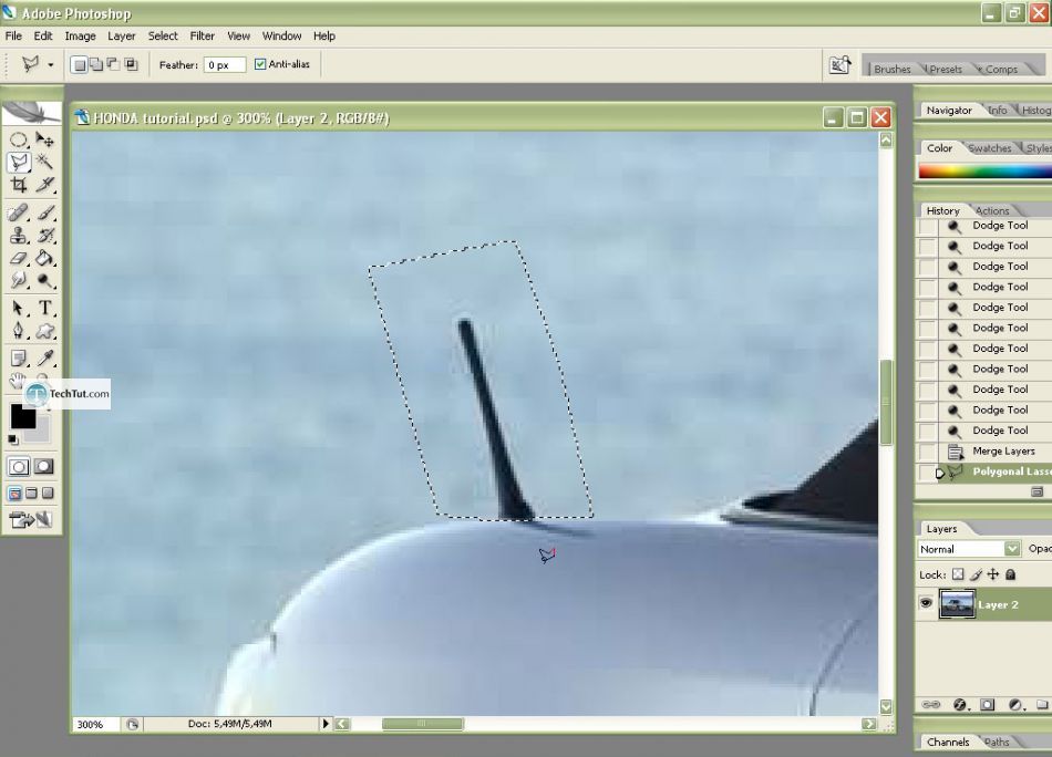 Car tuning photoshop tutorial remove antenna