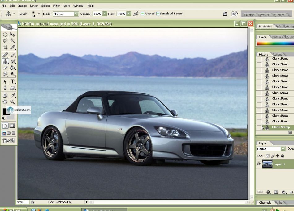 Car tuning photoshop tutorial remove antenna