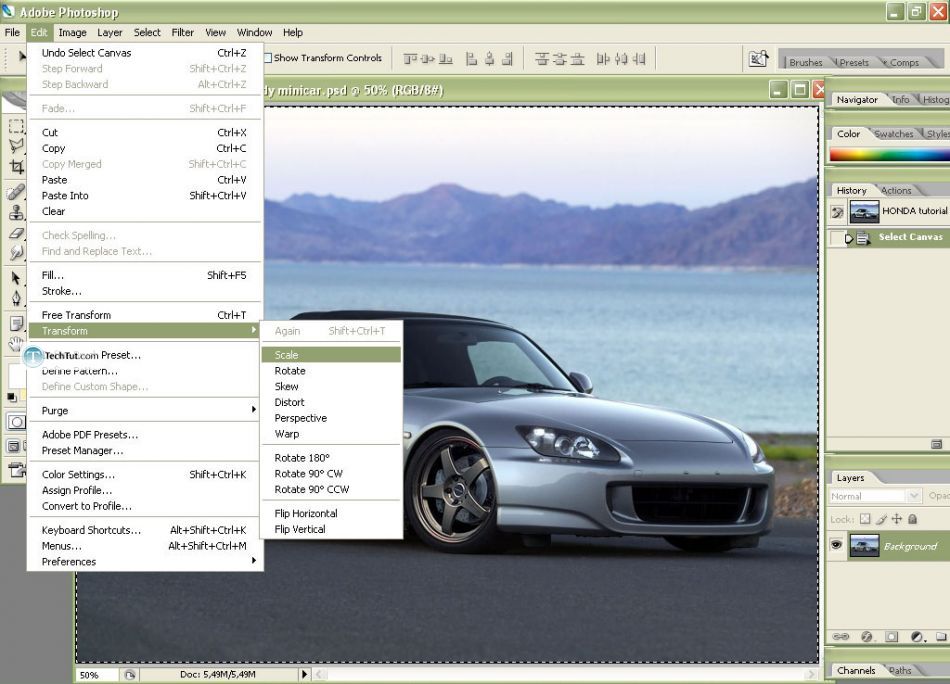 Car tuning photoshop tutorial mini