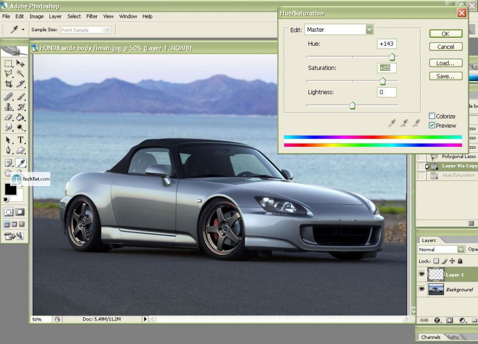 Car tuning photoshop tutorial change color