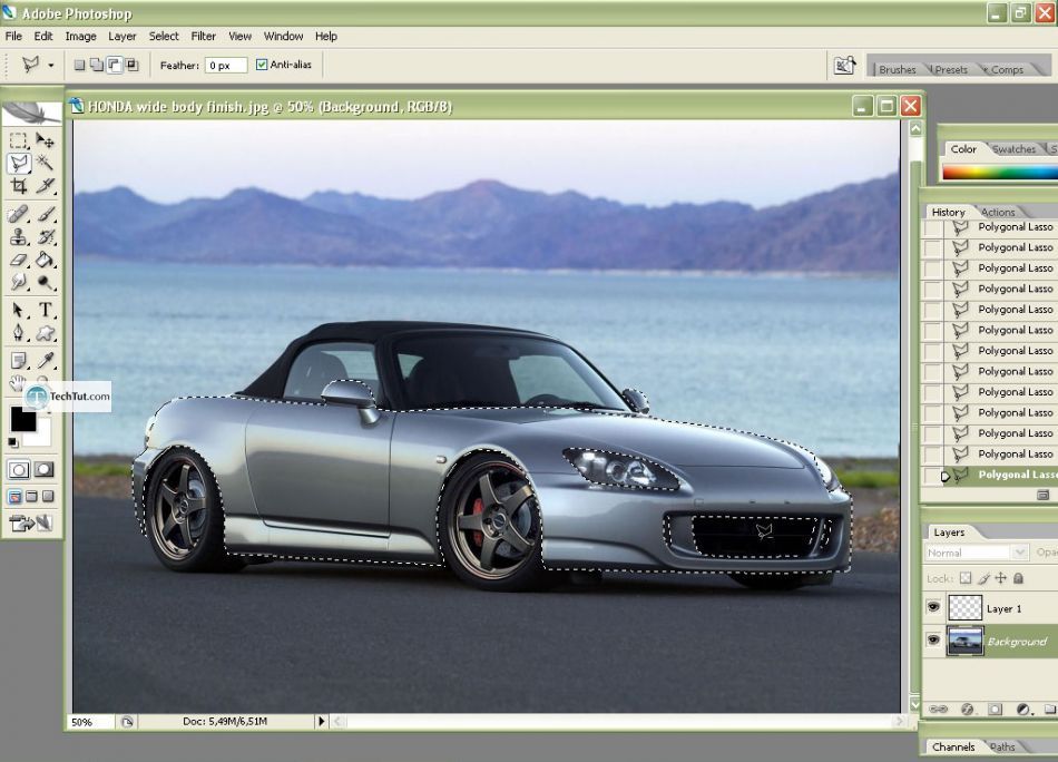 Car tuning photoshop tutorial change color