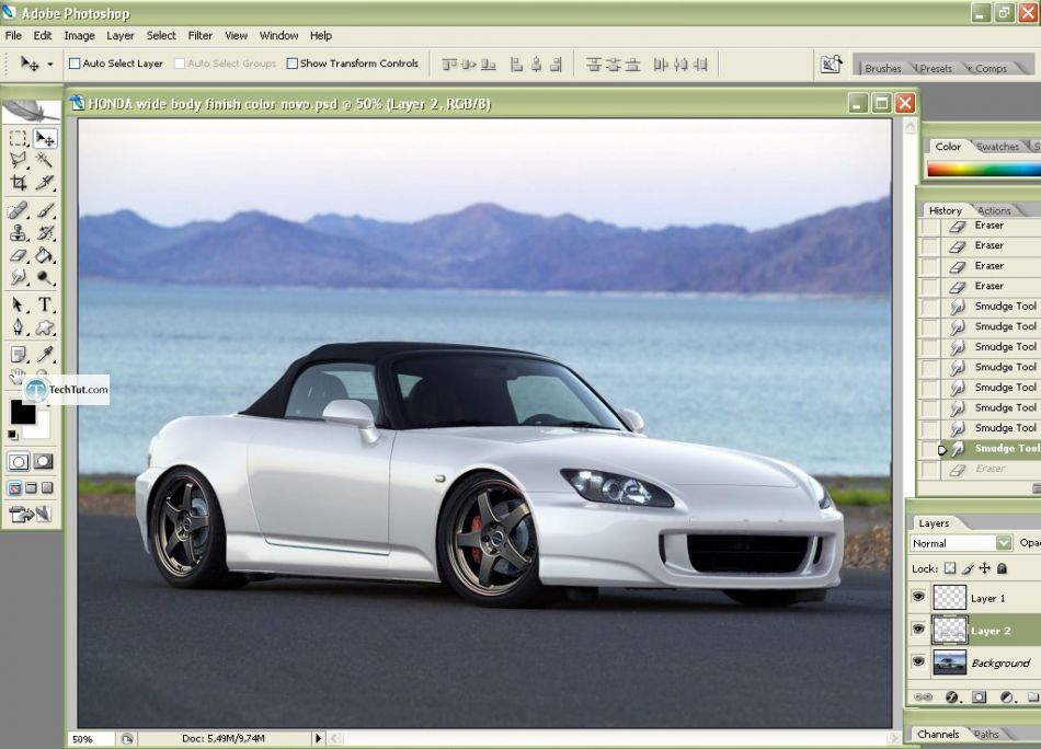 Car tuning photoshop tutorial change color