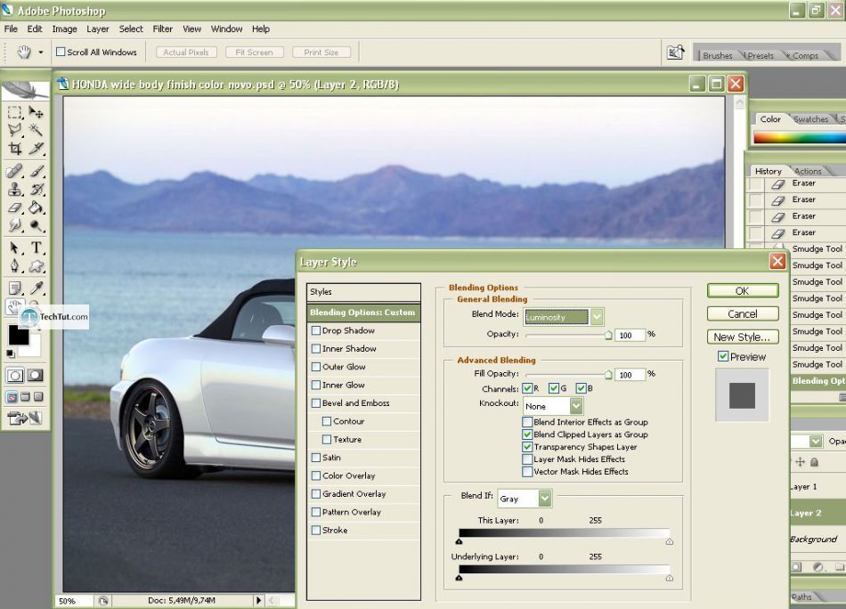 Car tuning photoshop tutorial change color