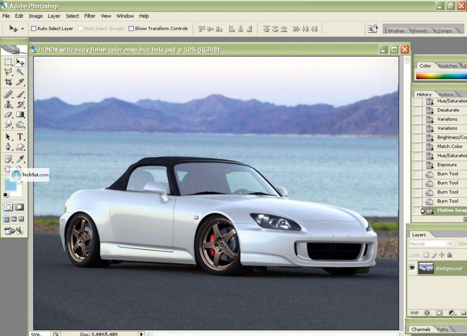 Car tuning photoshop tutorial change color