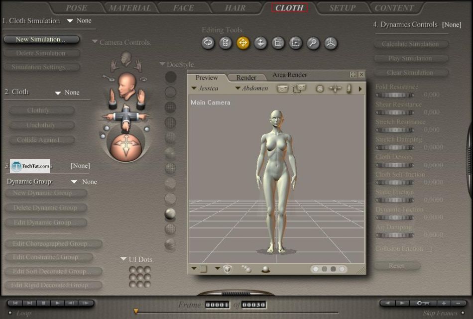 Working with clothes in Poser