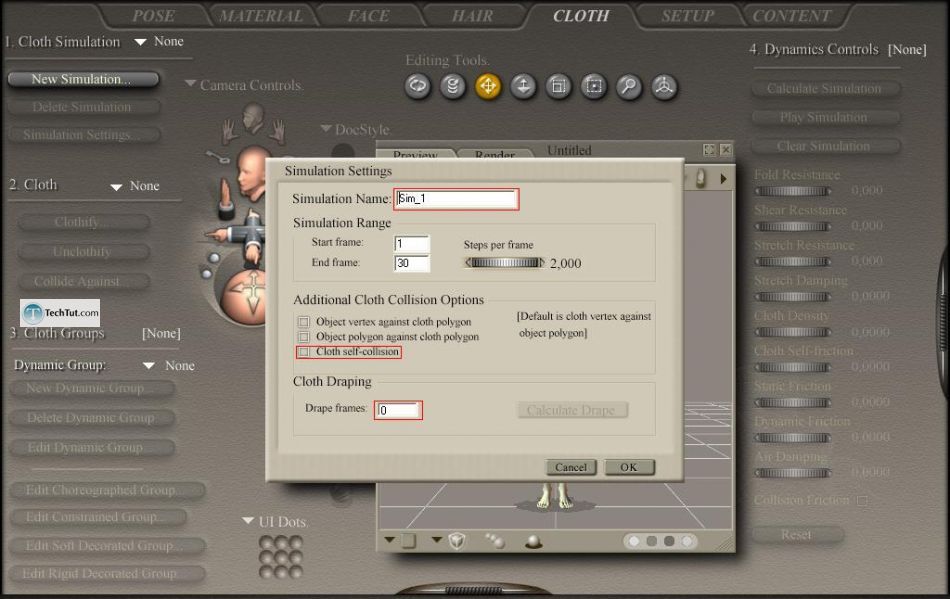Working with clothes in Poser