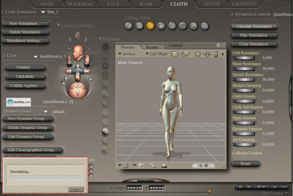 Working with clothes in Poser