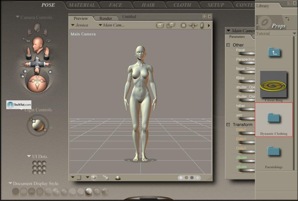 Working with clothes in Poser