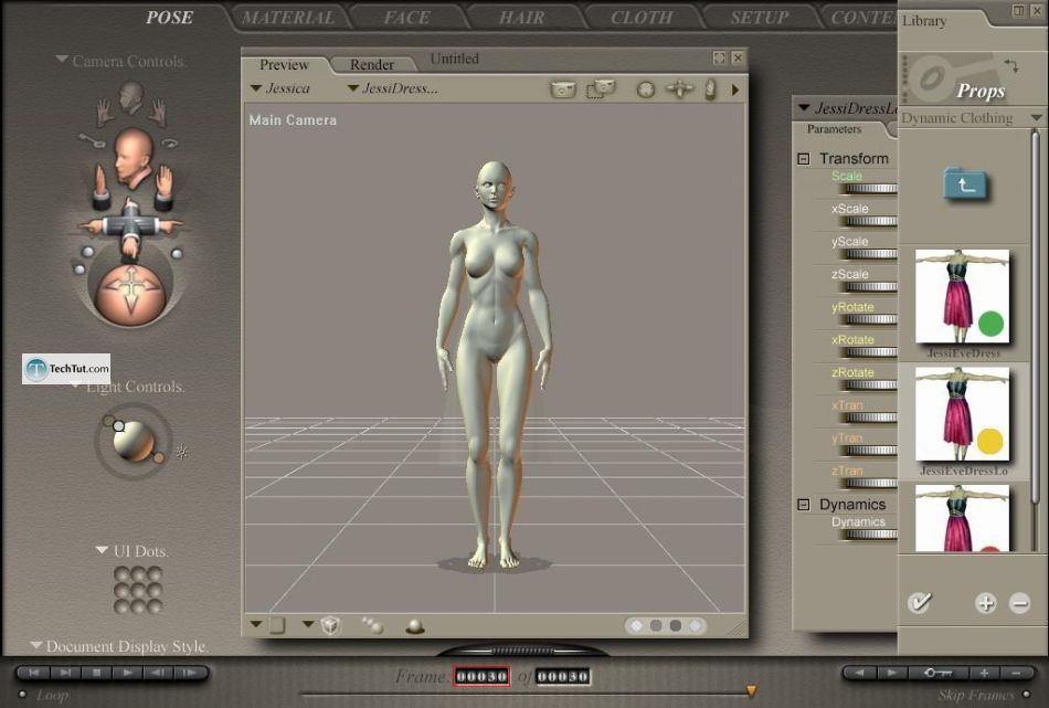 Working with clothes in Poser