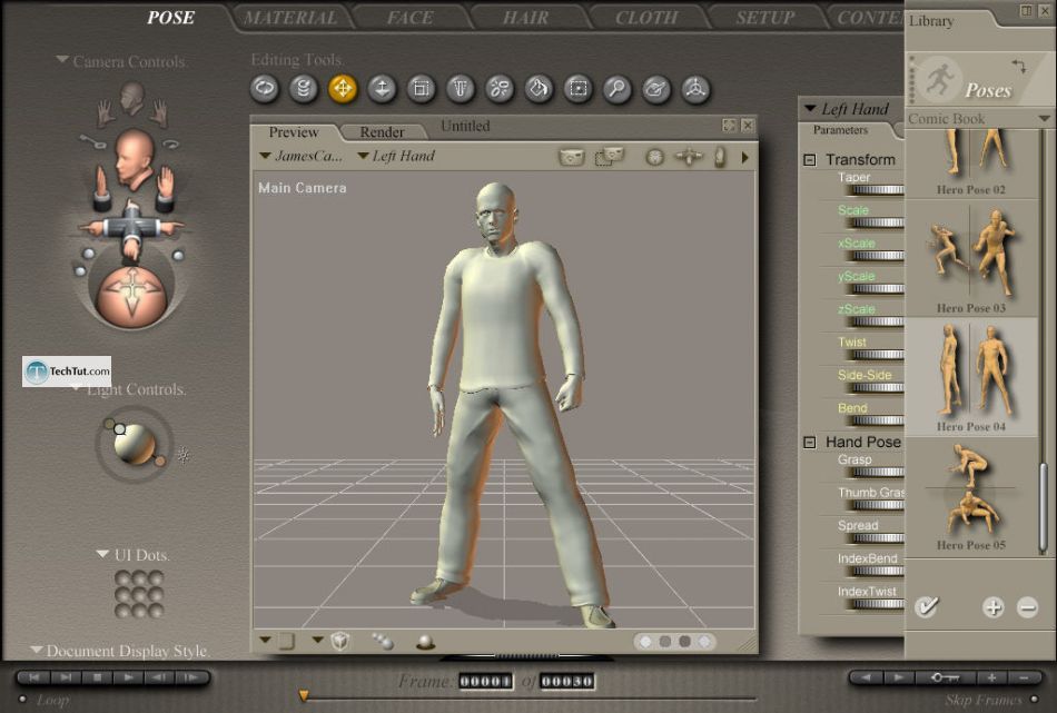 Adding poses from library and making pose from photos