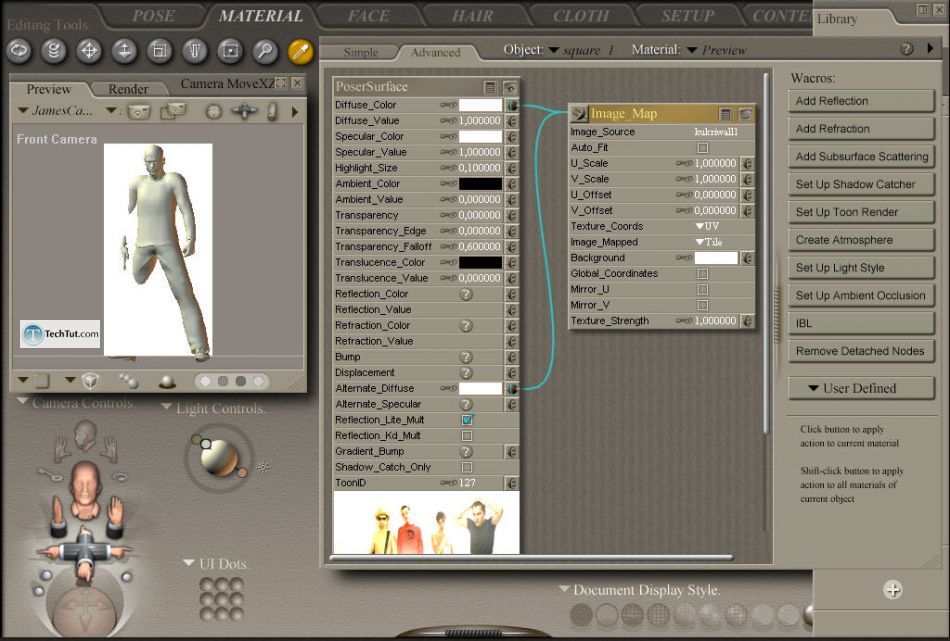 Adding poses from library and making pose from photos