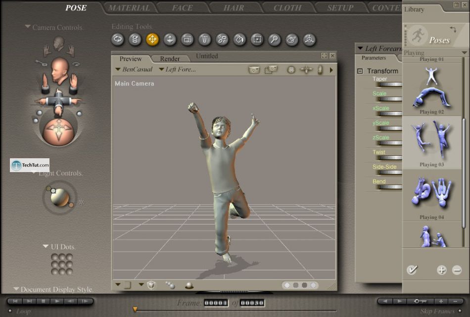 Adding poses from library and making pose from photos