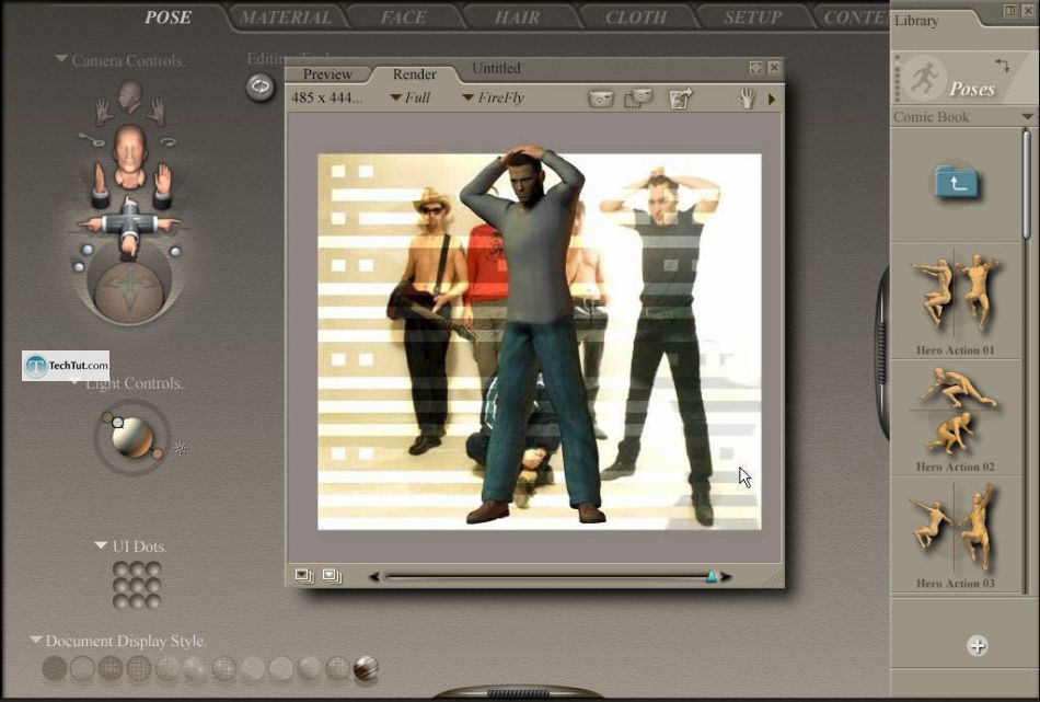 Adding poses from library and making pose from photos