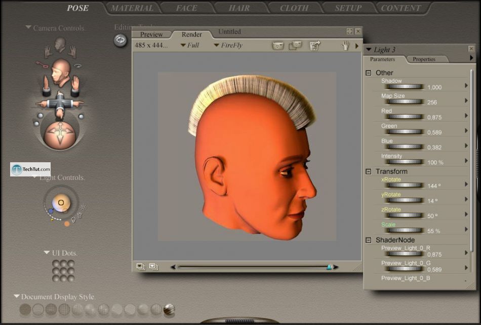 Creating hair in Poser