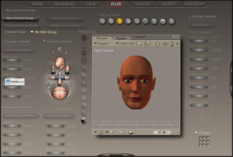 Creating hair in Poser