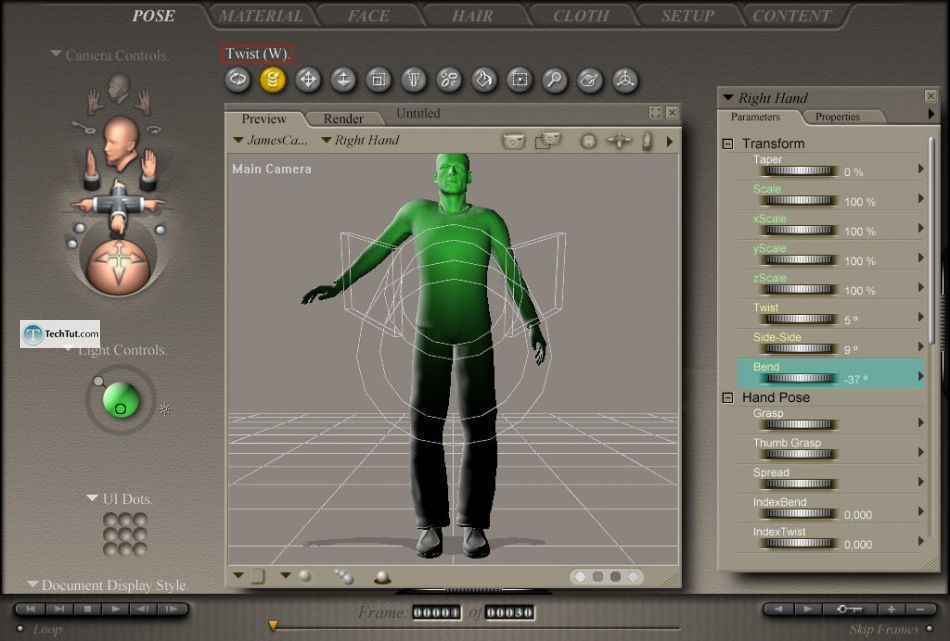 Poser tools for changing poses