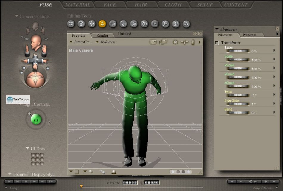 Poser tools for changing poses