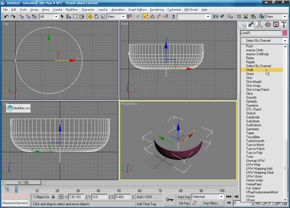 Create apple bowl in 3D max