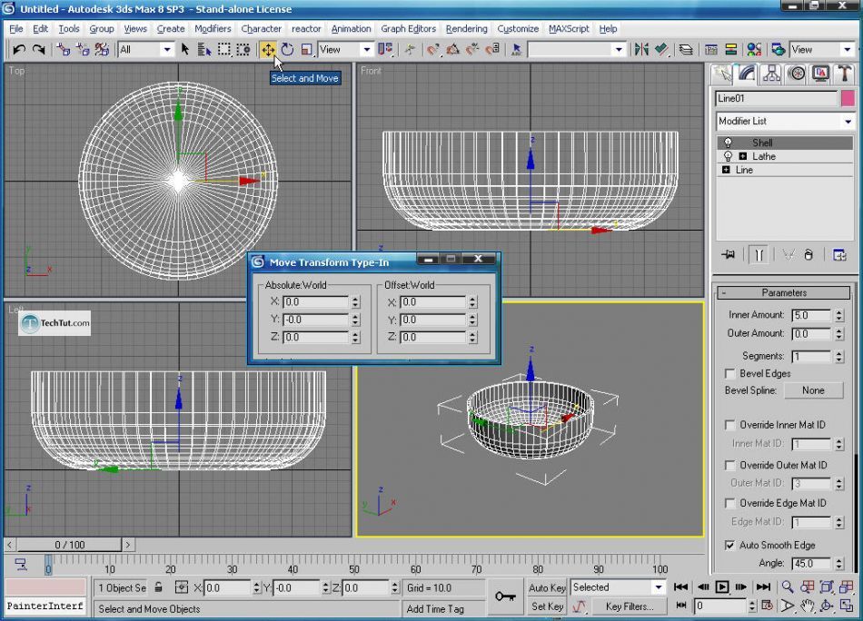 Create apple bowl in 3D max