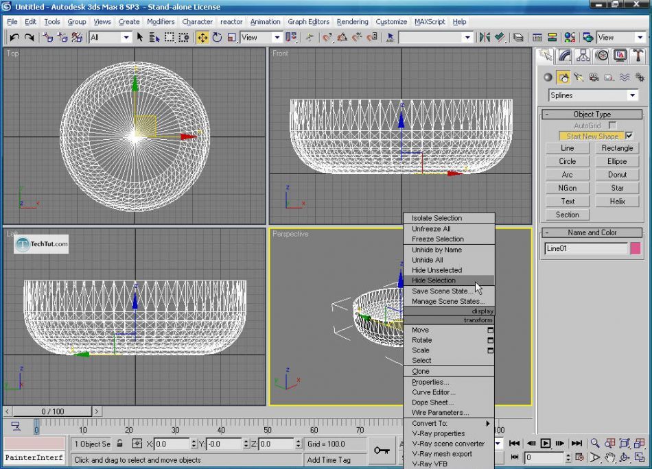 Create apple bowl in 3D max