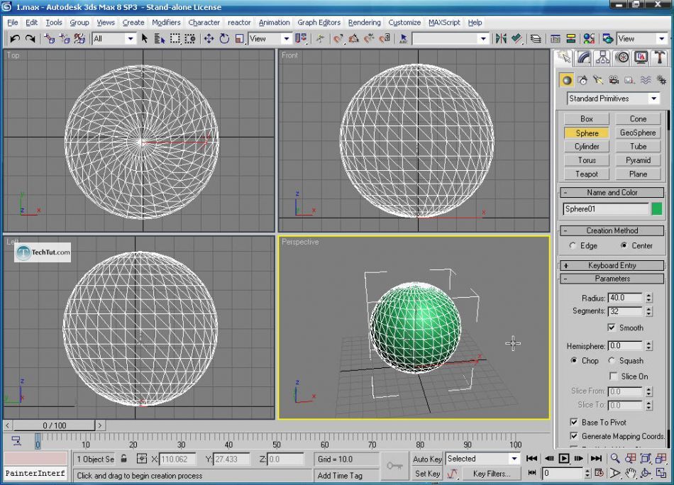 Create apple bowl in 3D max