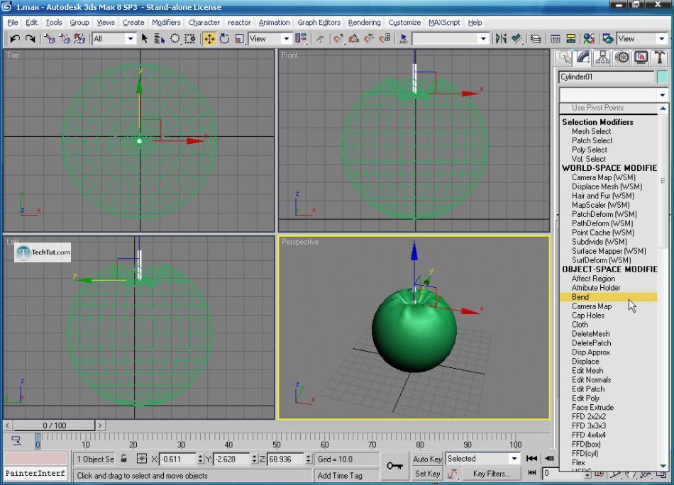 Create apple bowl in 3D max